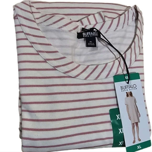 Buffalo David Bitton Dresses & Skirts - Buffalo David Bitton Ladies' Cotton Everyday Striped Short Sleeve Dress Size XL
